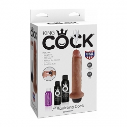 KING COCK PENE EYACULADOR 22CM - MULATO