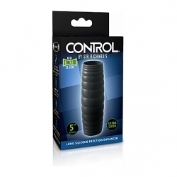 CONTROL FUNDA POTENCIADORA DE LA ERECCIÓN DE SILICONA - NEGRO