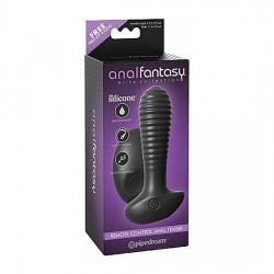 ANAL TEASER VIBRADOR DE SILICONA CON MANDO - NEGRO