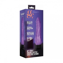 GC PENE VIBRADOR GRUESO REALÍSTICO 20CM - MORADO