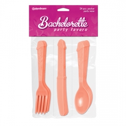 BACHELORETTE SET DE CUBERTERIA EN FORMA DE PENE 24 PZS