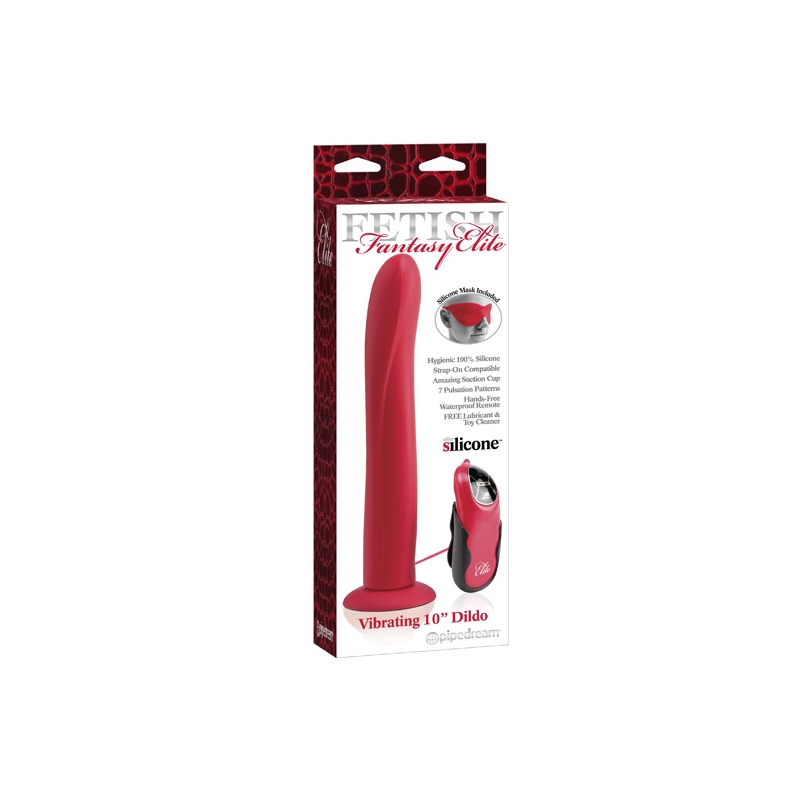 FETISH FANTASY ELITE DILDO VIBRADOR 25 CM ROJO