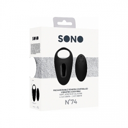 SONO NO.74 ANILLO VIBRADOR CON CONTROL REMOTO - NEGRO