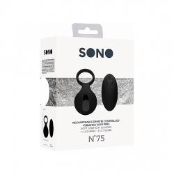 SONO NO.75 ANILLO VIBRADOR CON CONTROL REMOTO - NEGRO