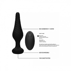 SONO NO. 77 PLUG VIBRADOR CONTROL REMOTO - NEGRO