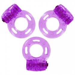 LOVERSPREMIUM - ANILLOS DE PLACER 3 UDS MORADO