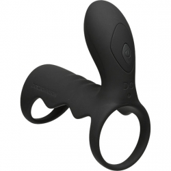 OPTIMALE FUNDA PARA EL PENE CON PLUG Y VIBRACIÓN - NEGRO