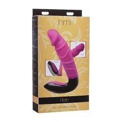 INMI ROTO PENE VIBRADOR SILICONA CON ROTACIÓN - ROSA