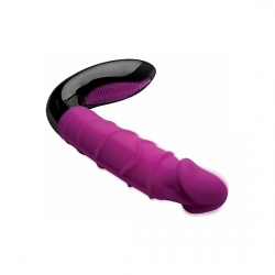 INMI ROTO PENE VIBRADOR SILICONA CON ROTACIÓN - ROSA