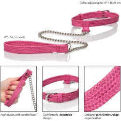 TICKLE ME COLLAR ROSA CON CADENA