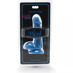 HAPPY DICKS DILDO CON TESTÍCULOS 15CM - AZUL