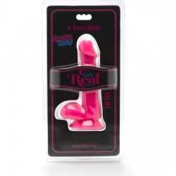 HAPPY DICKS DILDO CON TESTÍCULOS 15CM - ROSA