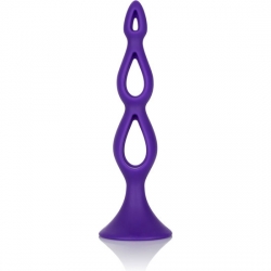 TRIPLE PROBE PLUG ANAL SILICONA - MORADO