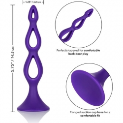 TRIPLE PROBE PLUG ANAL SILICONA - MORADO