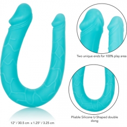 PENE DOBLE DE SILICONA - TURQUESA