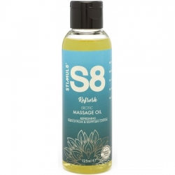 S8 ACEITE DE MASAJE REFRESH: CIRUELA FRANCESA Y ALGODÓN EGIPCIO - 125ML