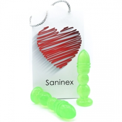 SANINEX DELIGHT - PLUG & DILDO TRANSPARENTE VERDE