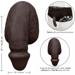 PACKING PENIS - PENE DE SILICONA 10CM - NEGRO