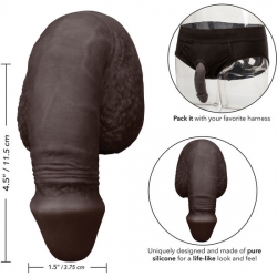 PACKING PENIS - PENE DE SILICONA 12,75CM - NEGRO