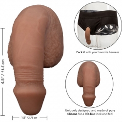 PACKING PENIS - PENE DE SILICONA 12,75CM - MARRÓN