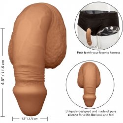 PACKING PENIS - PENE DE SILICONA 12,75CM - CARAMELO