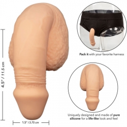 PACKING PENIS - PENE DE SILICONA 12,75CM - CARAMELO