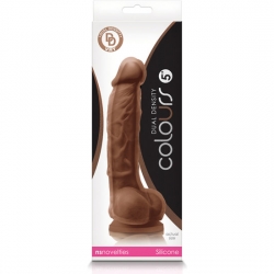 COLOURS DUAL DENSITY PENE SILICONA 17CM - CARAMELO