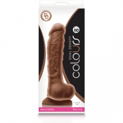 COLOURS DUAL DENSITY PENE SILICONA 24CM - CARAMELO