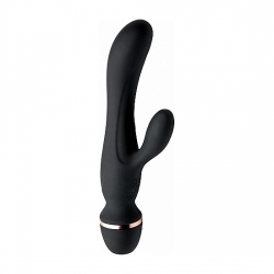 SHEGASM SUPREME 3 EN 1 VIBRADOR RAMPANTE CON SUCCIONADOR - NEGRO