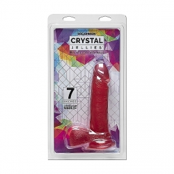 CRYSTAL JELLIES PENE CON TESTÍCULOS 17CM - ROSA