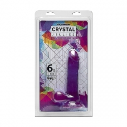 CRYSTAL JELLIES PENE CON TESTÍCULOS 26CM - MORADO