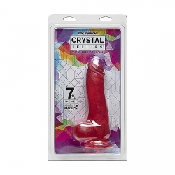 CRYSTAL JELLIES PENE CON TESTÍCULOS 19CM - ROSA