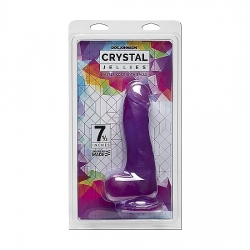 CRYSTAL JELLIES PENE CON TESTÍCULOS 19CM - MORADO