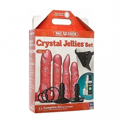 KIT CRYSTAL JELLIES CON VIBRADOR CONTROL REMOTO - ROSA