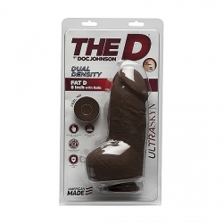 FAT D - PENE REALÍSTICO ULTRASKYN 20CM - CHOCOLATE