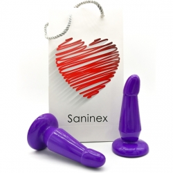 SANINEX DEVOTION - PLUG & DILDO CON BASE SUCCIÓN - MORADO