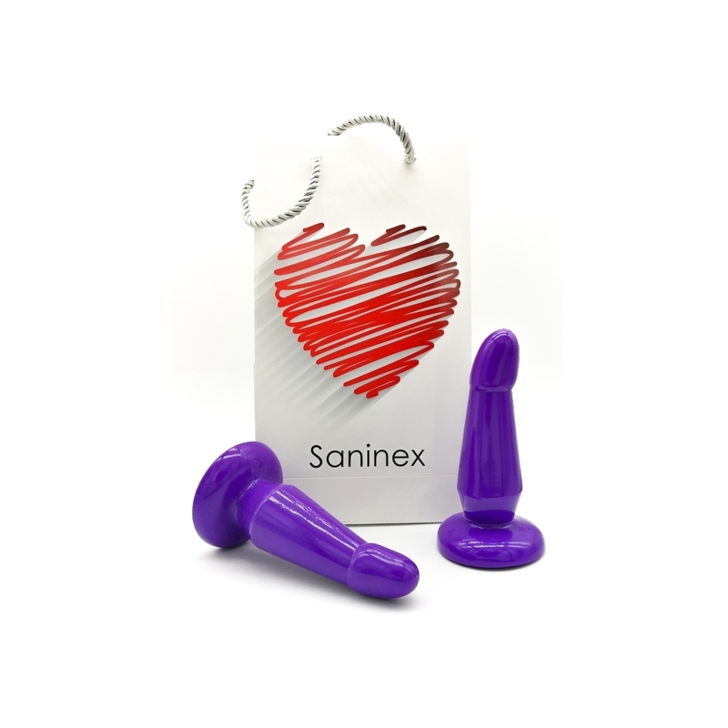 SANINEX DEVOTION - PLUG & DILDO CON BASE SUCCIÓN - MORADO