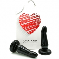 SANINEX DEVOTION - PLUG & DILDO CON BASE SUCCIÓN - NEGRO