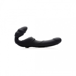 SLIM RIDER PENE SIN SUJECIÓN DE SILICONA CON VIBRACIÓN - NEGRO