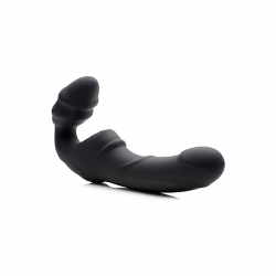 SLIM RIDER PENE SIN SUJECIÓN DE SILICONA CON VIBRACIÓN - NEGRO