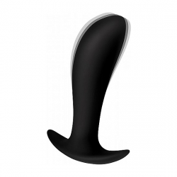 VIBRADOR DE PRÓSTATA DE SILICONA CON CONTROL REMOTO - NEGRO