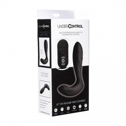 VIBRADOR PARA PRÓSTATA DE SILICONA CON CONTROL REMOTO - NEGRO