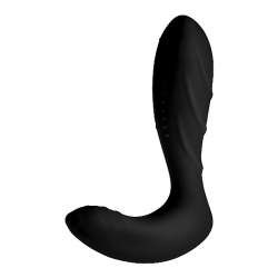 VIBRADOR PARA PRÓSTATA DE SILICONA CON CONTROL REMOTO - NEGRO