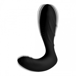 VIBRADOR PARA PRÓSTATA DE SILICONA CON CONTROL REMOTO - NEGRO