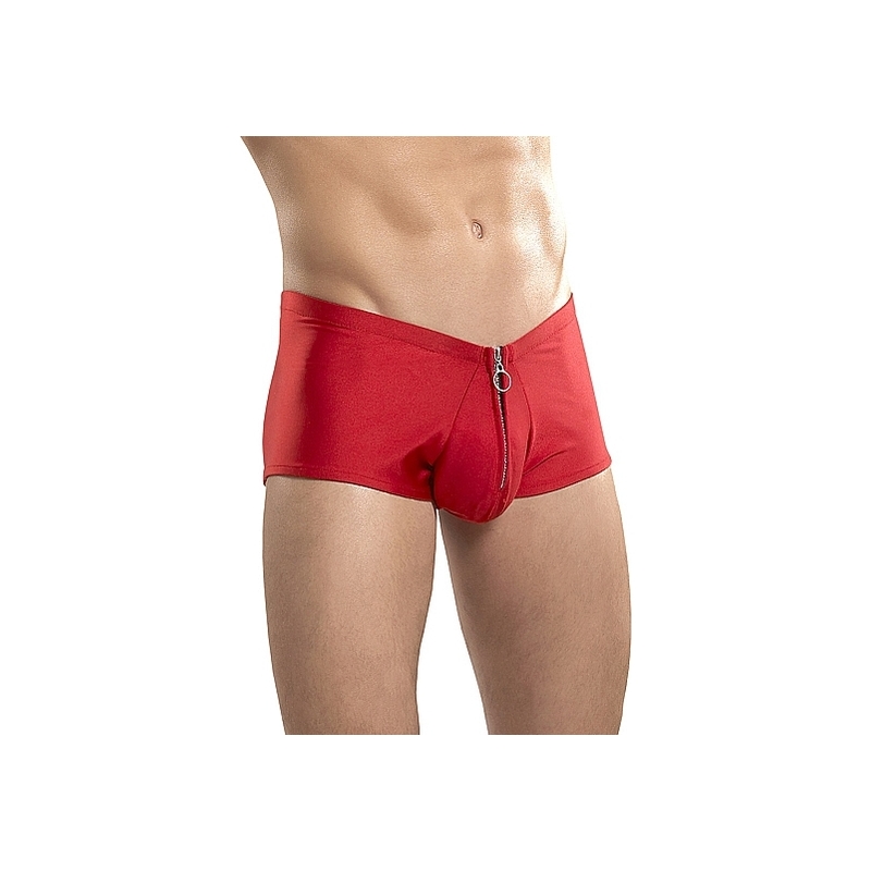 MALE POWER BOXER CON CREMALLERA ROJO