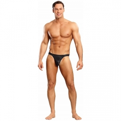 MALE POWER TANGA NEGRO SATINADO