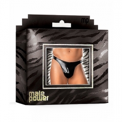 MALE POWER TANGA EFECTO LATEX NEGRO