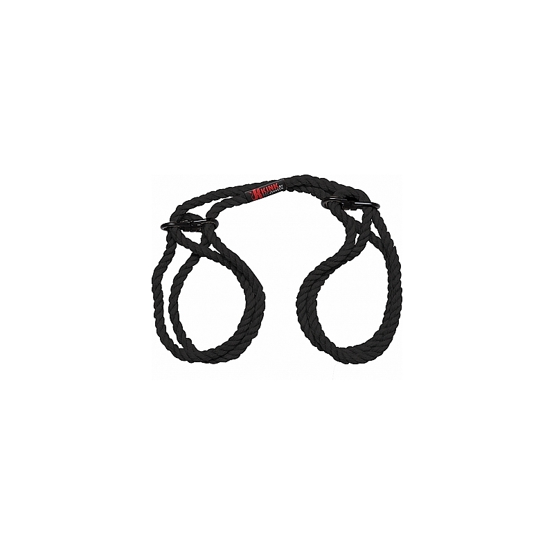 HOGTIED - BIND & TIE - ATADURAS DE CUERDA PARA MUÑECAS Y TOBILLOS - NEGRO