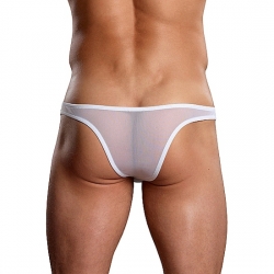 MALE POWER TANGA SEMITRASPARENTE BLANCO