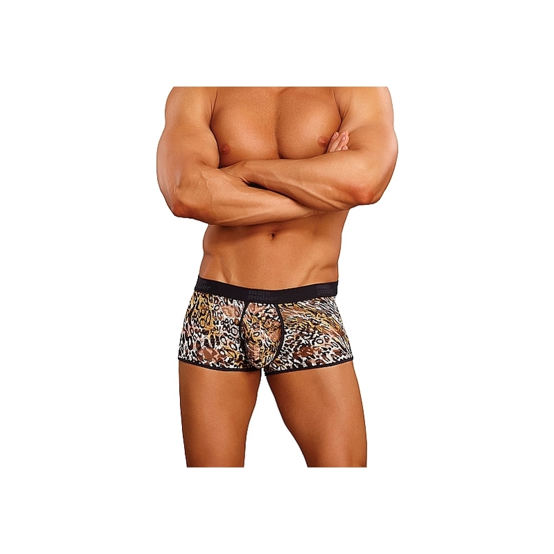 MALE POWER SHORT ESTAMPADO LEOPARDO MARRON